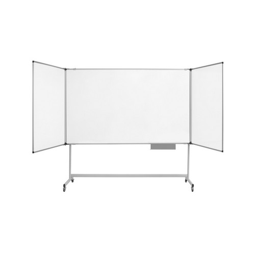 Industrial Mobile Maya Trio Dry Erase Whiteboard, Lacquered Steel, 59 x 40 Inches