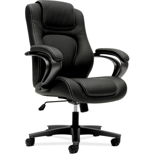 High Back Exec Chair, 26"x28"x45-1/2", Black