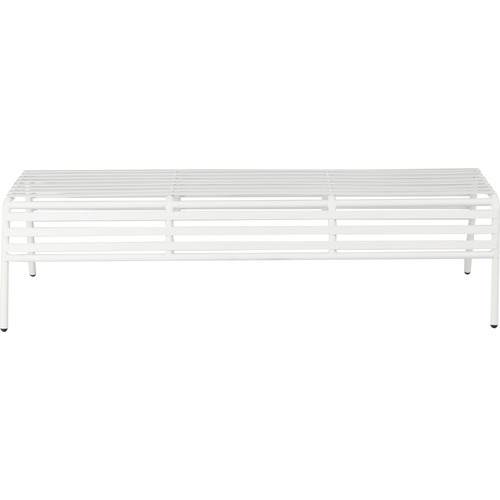 Safco  Bench, Indoor/Outdoor, Steel, 60"x25"x17-1/2", White
