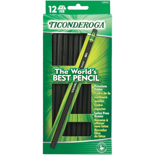 Wood Pencils, Nontoxic, No.2 Lead, HB, Black