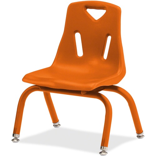 Plastic Stacking Chairs, 10" H, Orange