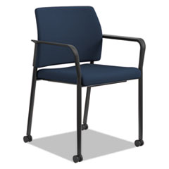 The HON Company  Guest Chair, Fixed Arms, 17-1/2"x22-1/4"x31-1/2", 2/CT, Navy