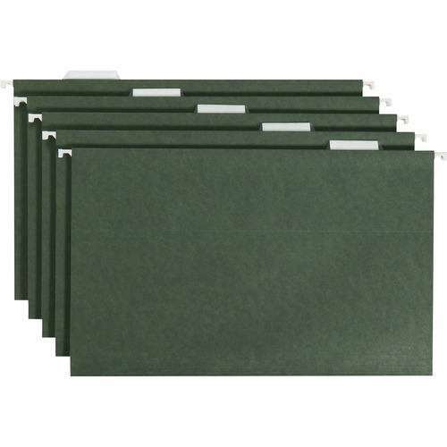 Hanging Folders, 1/5 Tab Cut, Legal Size, Standard Green