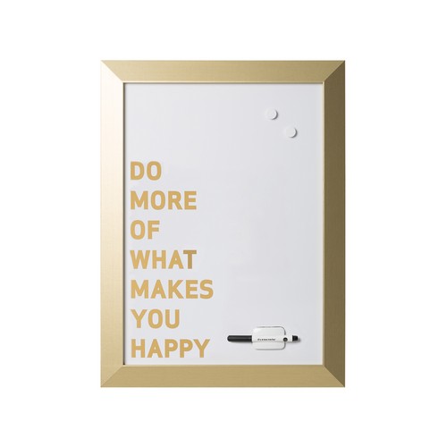 Quote Magnetic Dry Erase Board, DO MORE�, Gold Frame, 18 x 24 Inches