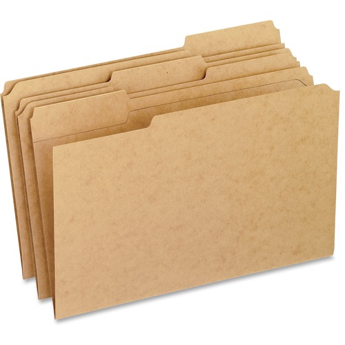Two-Ply Dark Kraft File Folders, 1/3 Cut