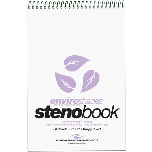 Enviroshades Steno Notebook, Gregg, 6 X 