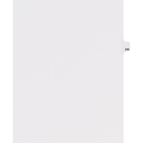 Avery  Dividers, "233", Side Tab, 8-1/2"x11", 25/PK, White