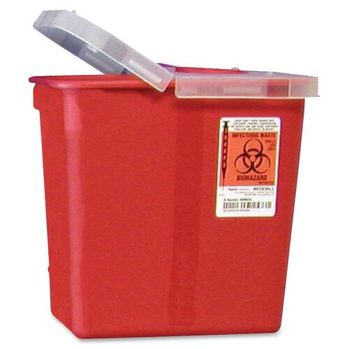 Biohazard Sharps Container W/Clear Hinge