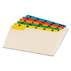 Laminated Tab Index Card Guides, Alpha, 