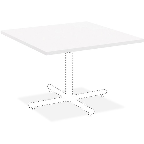 Lorell  Laminate Square Tabletop, 42"x42", White