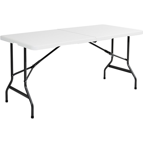 Folding Table, Bi-Fold, 250lb. Cap., 30x60"x29", Platinum