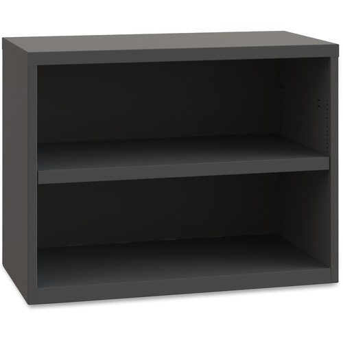 Lorell  Lateral Credenza, 2 Open Shelves, 36"x18-5/8"x22", Charcoal