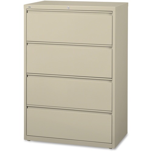 Lorell  Lateral File, 4-Drawer, 42"x18-5/8"x52-1/2", Putty