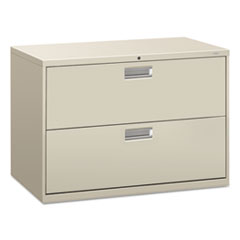 The HON Company  2 Drawer Lateral File W/Lock, 42"x19-1/4"x28-3/8", Light GY