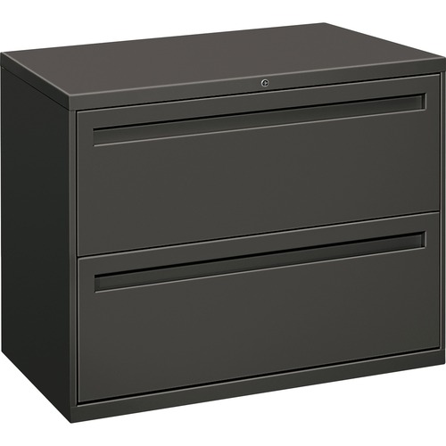 2-Drawer Lateral File, 36"x19-1/4"x28-3/8", Charcoal