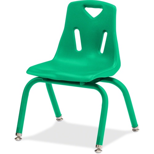 Plastic Stacking Chairs, 14" H, Greem