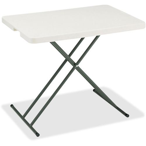Personal Table, Adjusts,25 lb. Cap., 30"x20"x28", Platinum