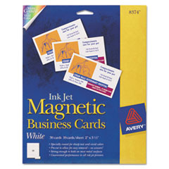 8374, CARD,MAGNETIC BUS 3SH,WHT, AVE8374