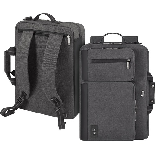 Urban Hybrid Laptop Brief/Backpack, 12-1/2"x17"x5", GY