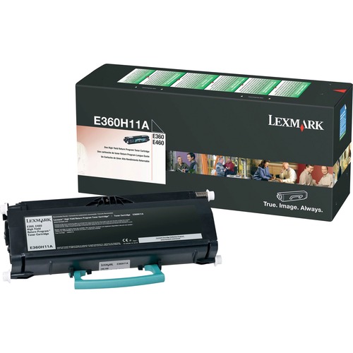 Genuine OEM Lexmark E360H11A High Yield Black Return Program Toner Printer Cartridge (9000 page yield)