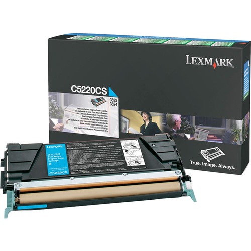 Genuine OEM Lexmark C5220CS Cyan Return Program Laser/Fax Toner (3000 page yield)