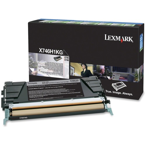Genuine OEM Lexmark X746H1KG High Yield Black Return Program Toner (12000 Page Yield)