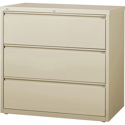 Lorell  Lateral File, 3-Drawer, 42"x18-5/8"x40-1/4", Putty