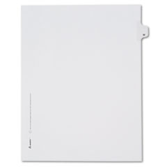 Avery  Index Dividers, "W", Side Tab, 8-1/2"x11", 25PK, White