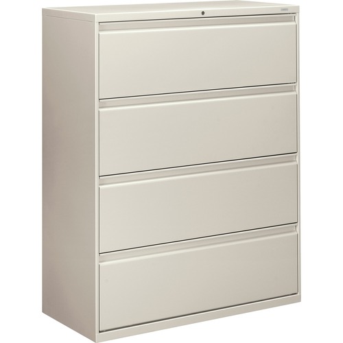 The HON Company  4-Drawer Lateral File, W/Lock, 42"x19-1/4"x53-1/4", Lt Gray