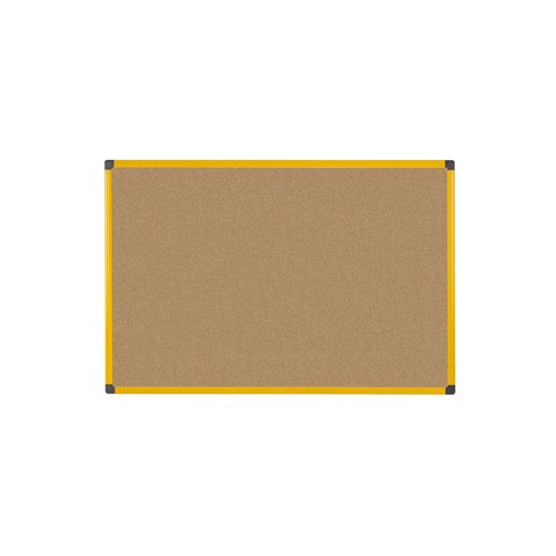 MasterVision Industrial Cork Bulletin Board, 36 x 48" Yellow Maya Frame