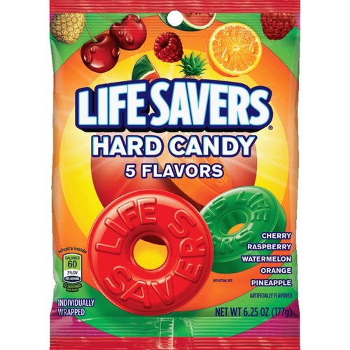 Life Savers Candies, 5 Flavors Hard Candy, 6.25 oz./PK