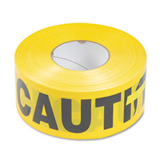 Caution Barricade Safety Tape, Yellow, 3