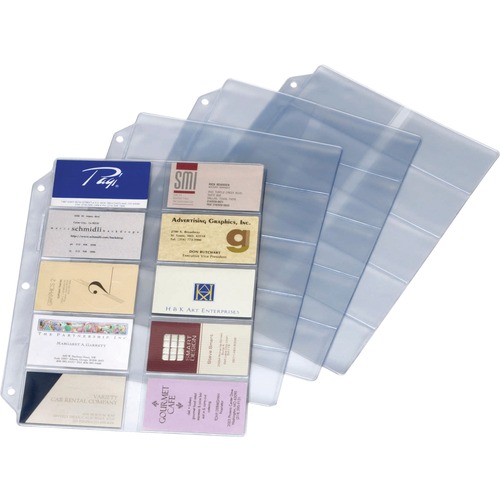 Refill Pages,20 Cards/Page,200 Cap,8-1/2"x11",10/PK,Clear