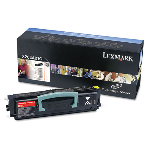 Genuine OEM Lexmark X203A11G Black Return Program Toner Cartridge (2500 page yield)