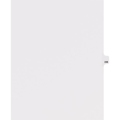Avery  Dividers, "238", Side Tab, 8-1/2"x11", 25/PK, White