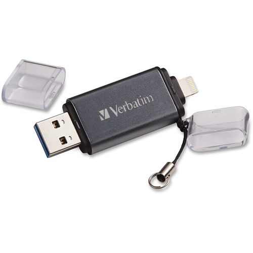 Store-N-Go Dual USB 3.0 Flash Drive, 32G, Graphite