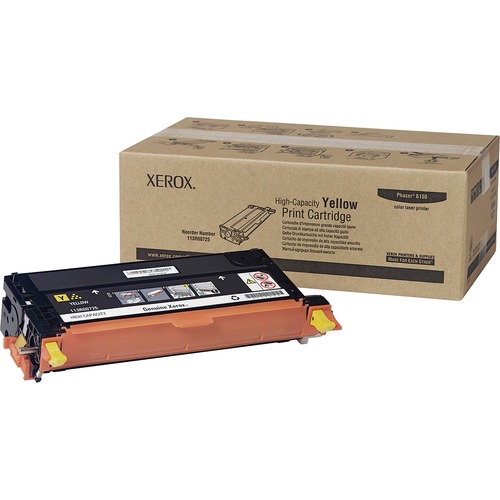 Genuine OEM Xerox 113R00725 High Yield Yellow Laser/Fax Toner (6000 page yield)
