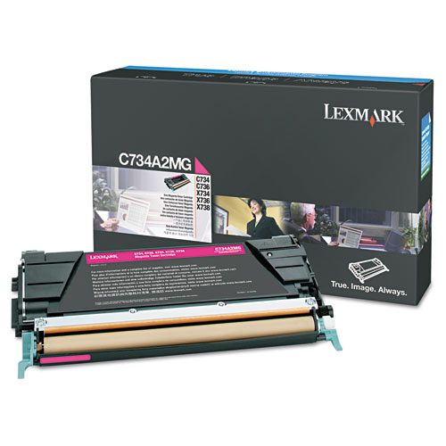 Genuine OEM Lexmark C734A2MG Magenta Toner Cartridge (6,000 page yield)
