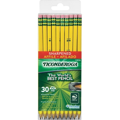 Pencils,w/Latex Free Eraser,Presharpened,No 2,30/BX, YW