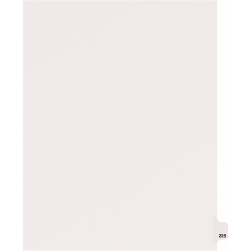 Avery  Dividers, "225", Side Tab, 8-1/2"x11", 25/PK, White