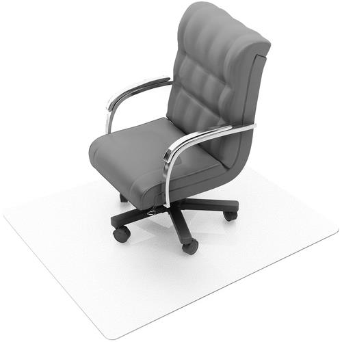 FloorTex  Chairmat, Rectangular, Hard Floor, 48"Wx60"Lx1/10"H, Clear
