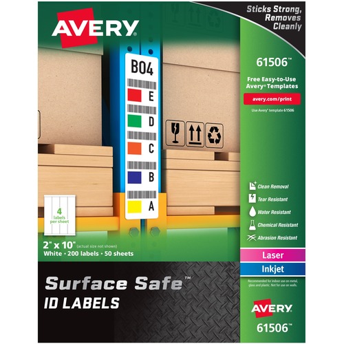Avery  Labels, Removable, Surface Safe, 2"x10", 200/PK, WE