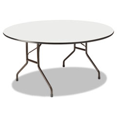 Iceberg  Round Folding Table, Wood, 60", Gray Laminate