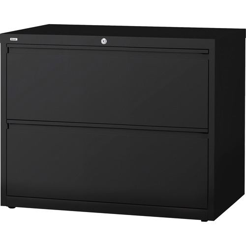 Lorell  Lateral File, 2-Drawer, 36"x18-5/8"x28", Black