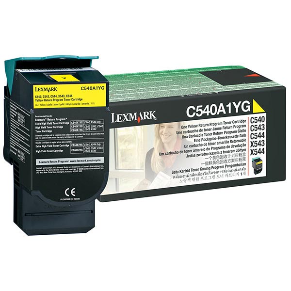 Lexmark Yellow Return Program Toner Cartridge for US Government (1,000 Yield) (T