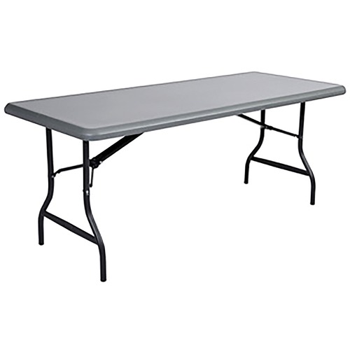 Folding Table, 1200 lb Capacity, 96"x30"x29", Charcoal