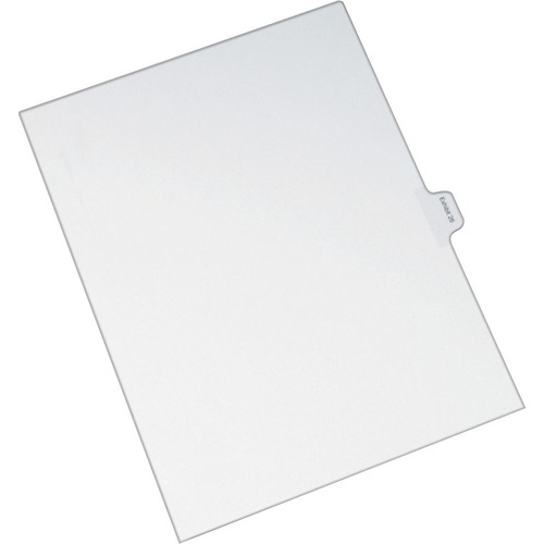 Avery  Index Dividers, Exhibit 26, Side Tab, 25/PK, White