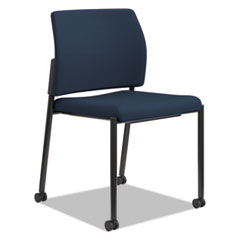 The HON Company  Guest Chair, No Arms, 17-1/2"x22-1/4"x31-1/2", 2/CT, Navy