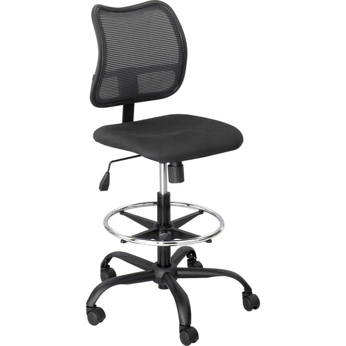 Safco  Extended Height Chair, Mesh Back, 25"x25"x39-1/2-49-1/2", BK