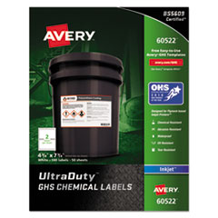Chemical Container Labels, 4-3/4"x7-3/4", 50Shts, 100/BX, WE